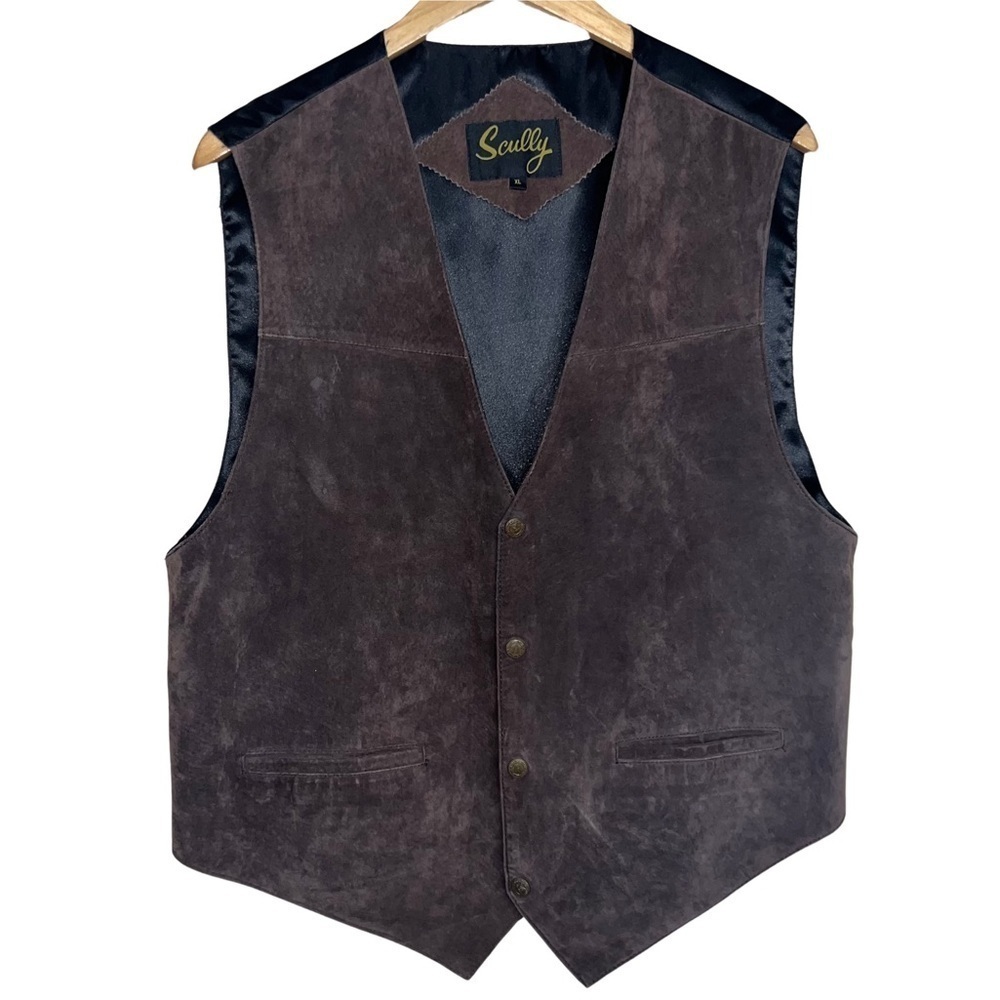 Scully Genuine Leather Snap Front Vest Size XL